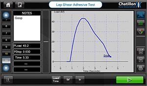 Résultat d'essai d'adhérence du gel